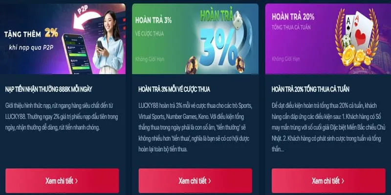 Ưu đãi nạp rút tiền ưu tiên
